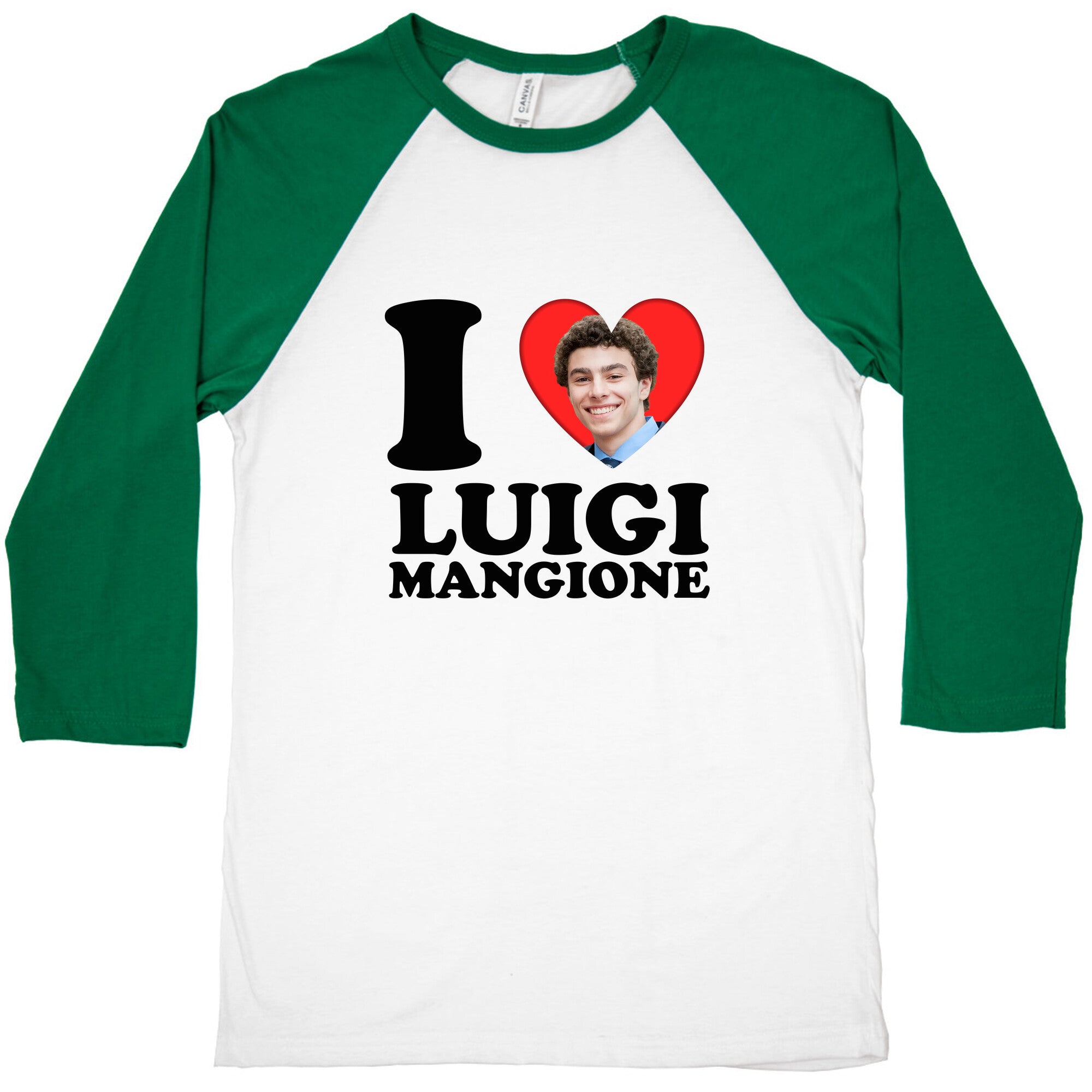 I Heart Luigi Mangione Baseball Tee